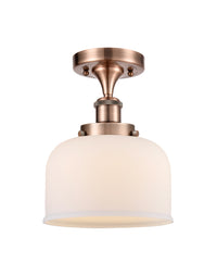Edison Semi-Flush Mount Brushed Nickel Finish