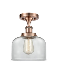 Edison Semi-Flush Mount Brushed Nickel Finish
