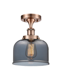 Edison Semi-Flush Mount Brushed Nickel Finish