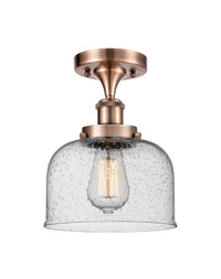 Edison Semi-Flush Mount Brushed Nickel Finish
