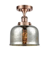 Edison Semi-Flush Mount Brushed Nickel Finish