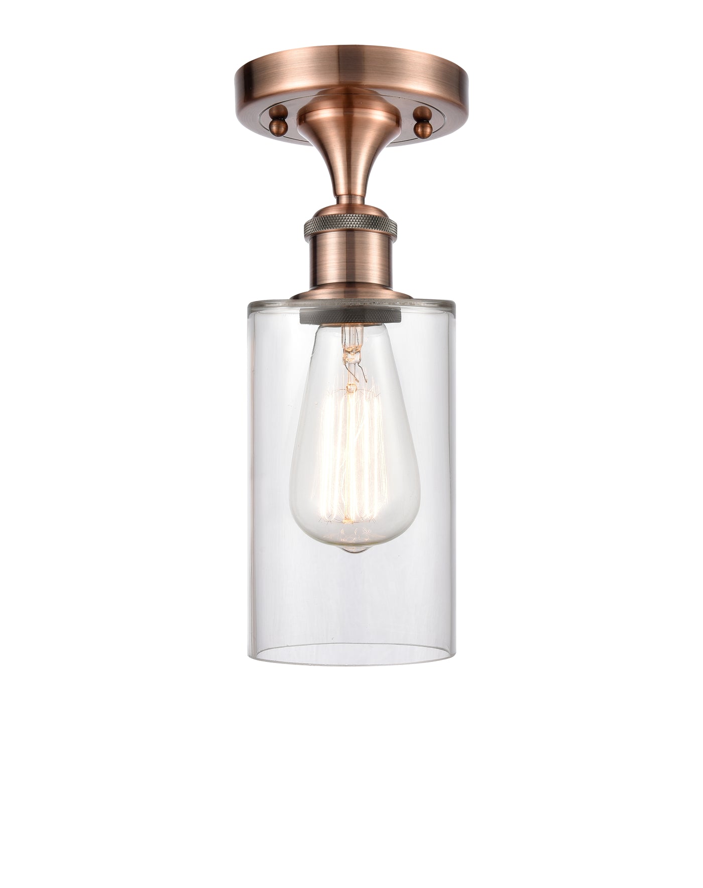 Edison Semi-Flush Mount Brushed Satin Nickel