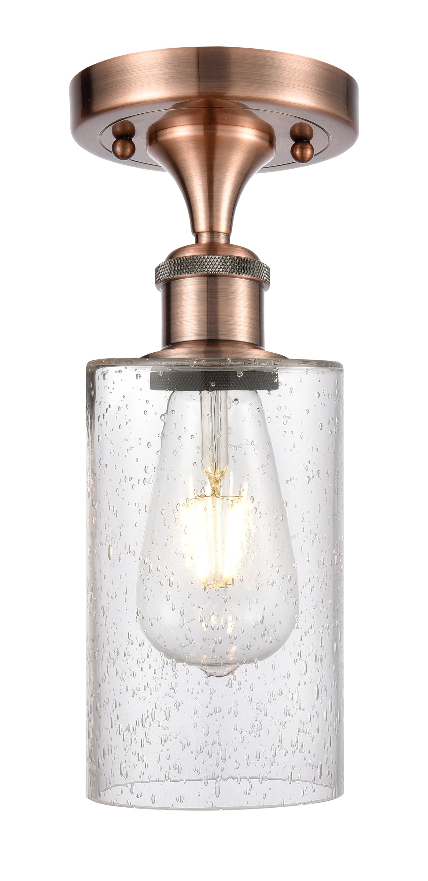 Edison Semi-Flush Mount Brushed Satin Nickel