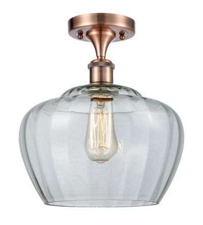 Fenton 11-Inch 1-Light Semi-Flush Mount 12.75-Inch High