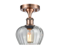 Edison Semi-Flush Mount Brushed Satin Nickel