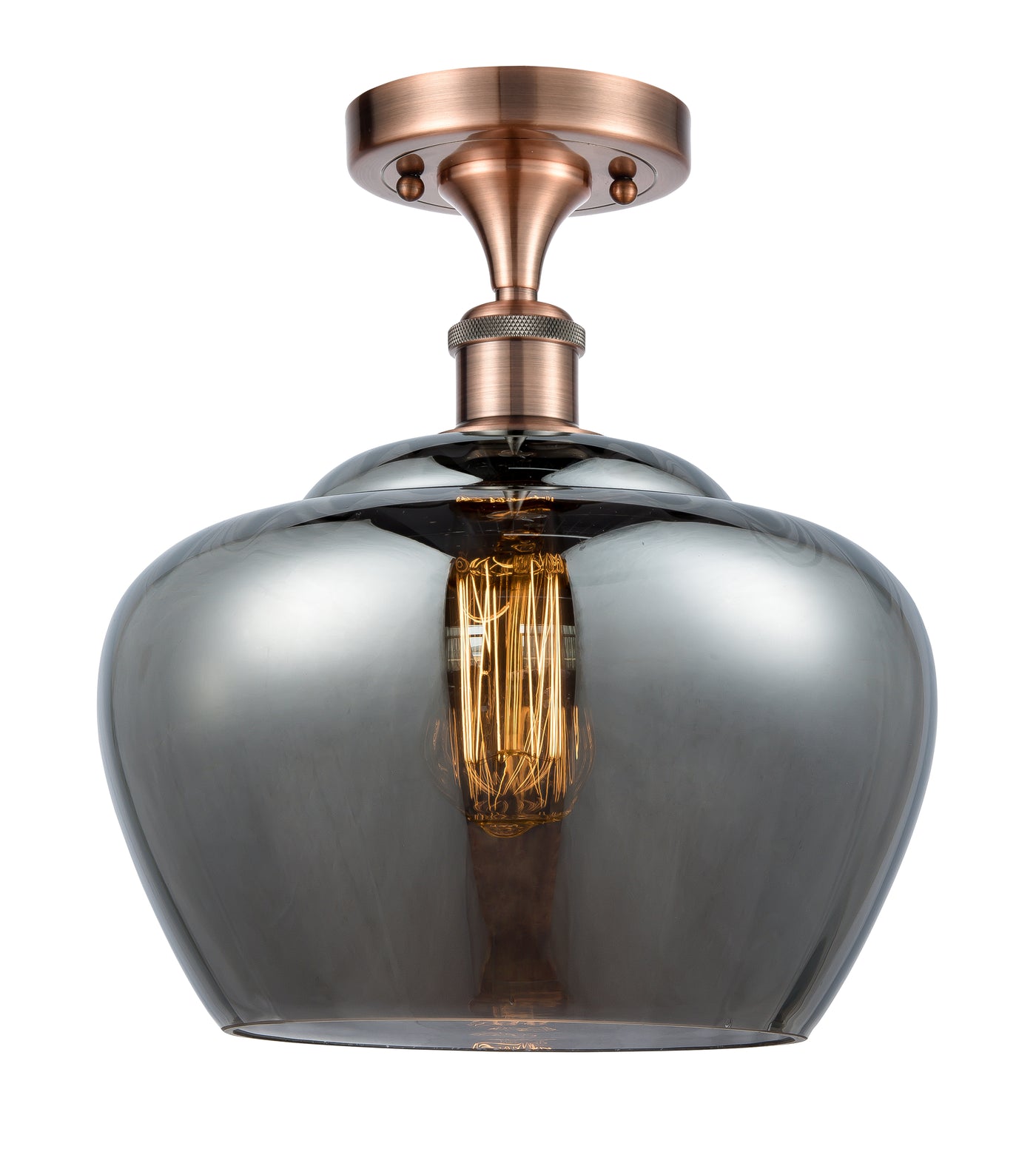 Edison Semi-Flush Mount Brushed Nickel