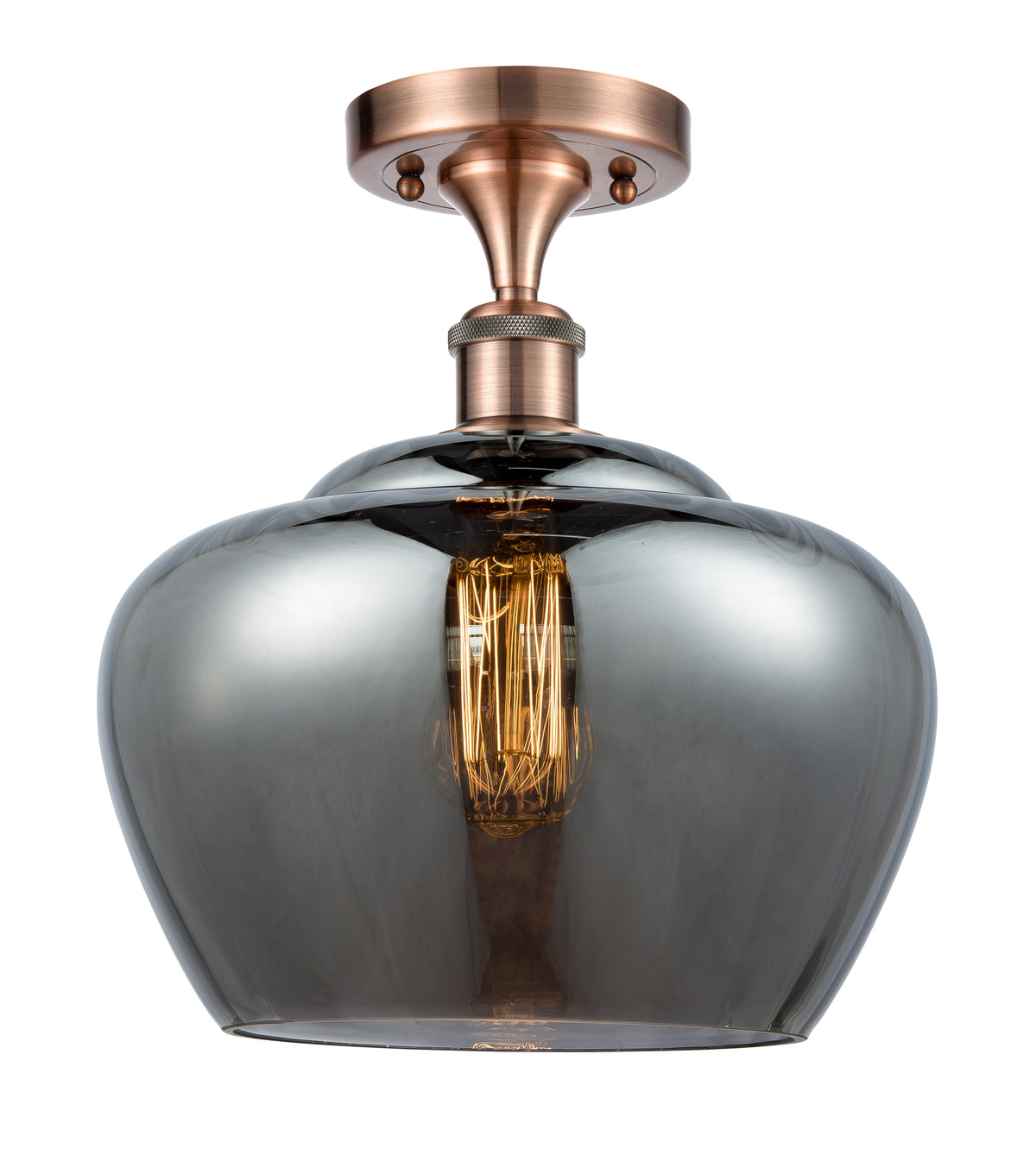 Fenton 11-Inch 1-Light Semi-Flush Mount 12.75-Inch High