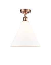 Edison Semi-Flush Mount Brushed Nickel