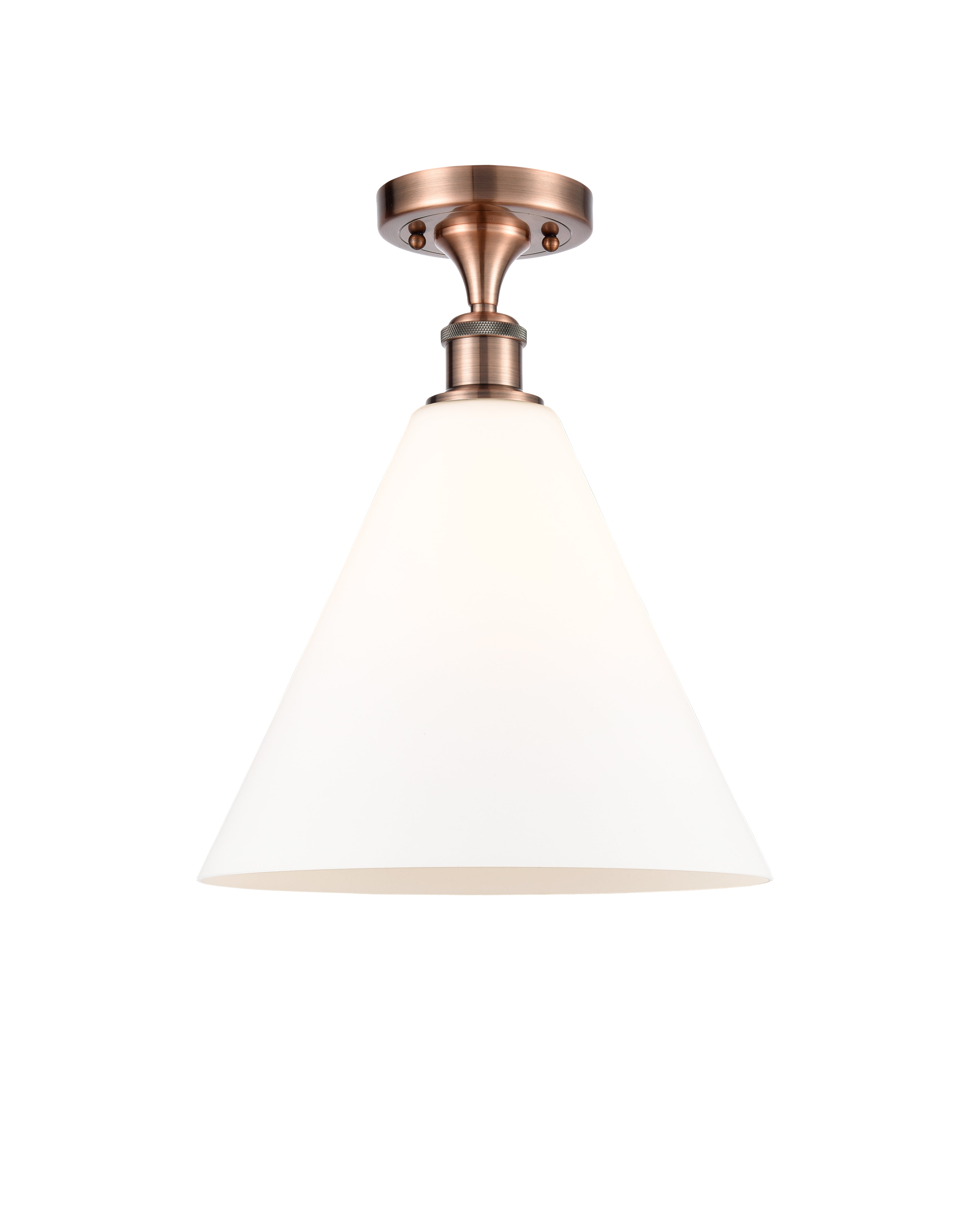 Edison Semi-Flush Mount Brushed Nickel