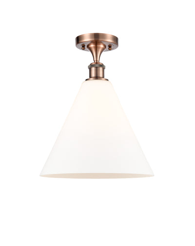 Edison Semi-Flush Mount Brushed Nickel