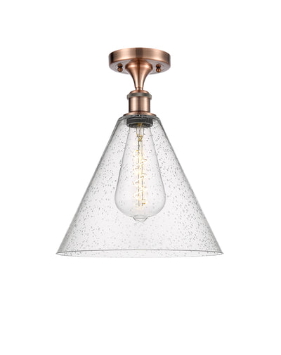 Edison Semi-Flush Mount Brushed Nickel
