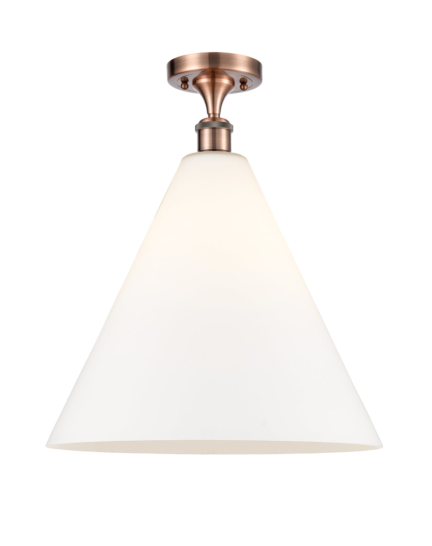 Edison Semi-Flush Mount Brushed Satin Nickel