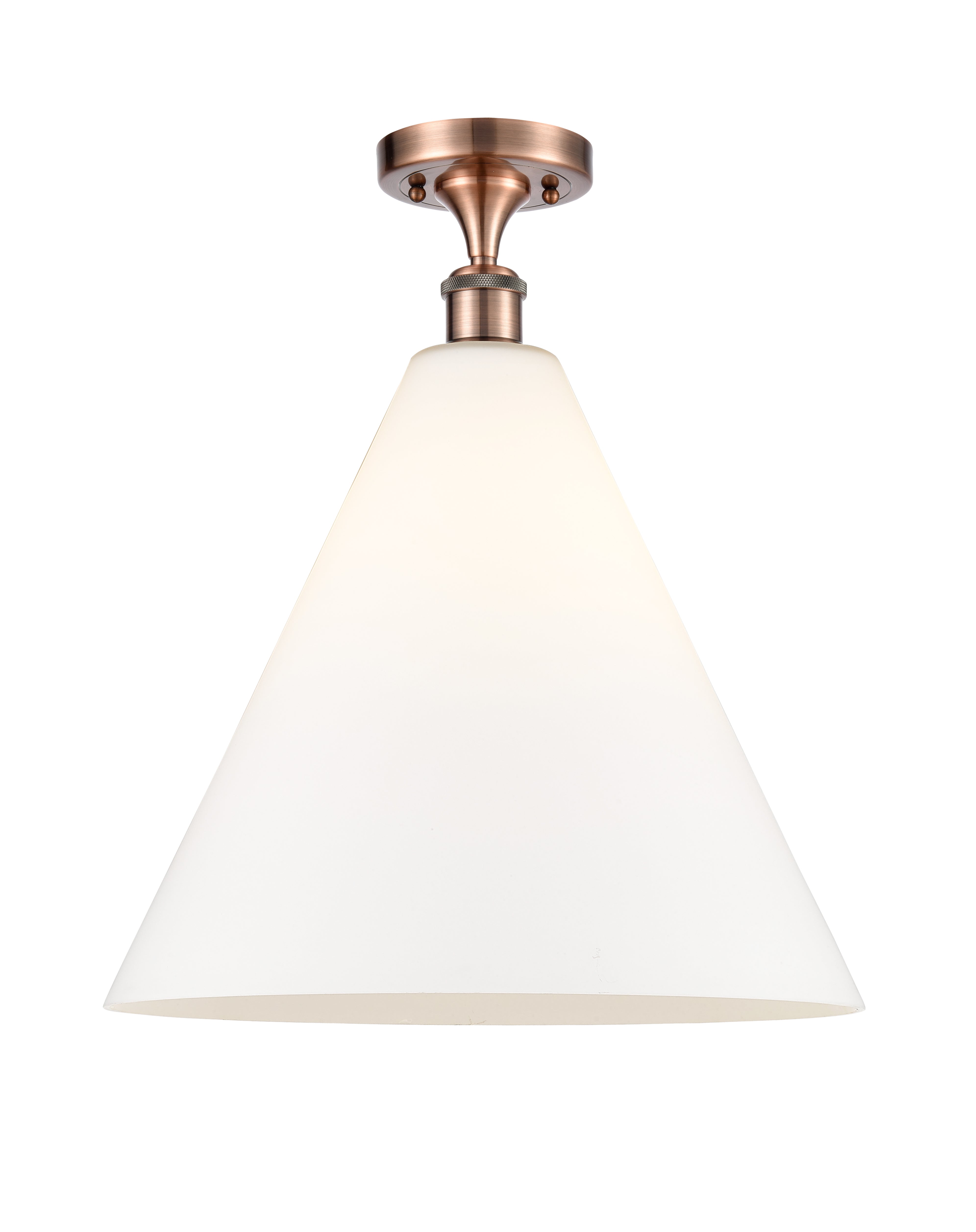 Edison Semi-Flush Mount Brushed Satin Nickel