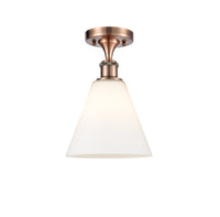 Edison Semi-Flush Mount Brushed Satin Nickel