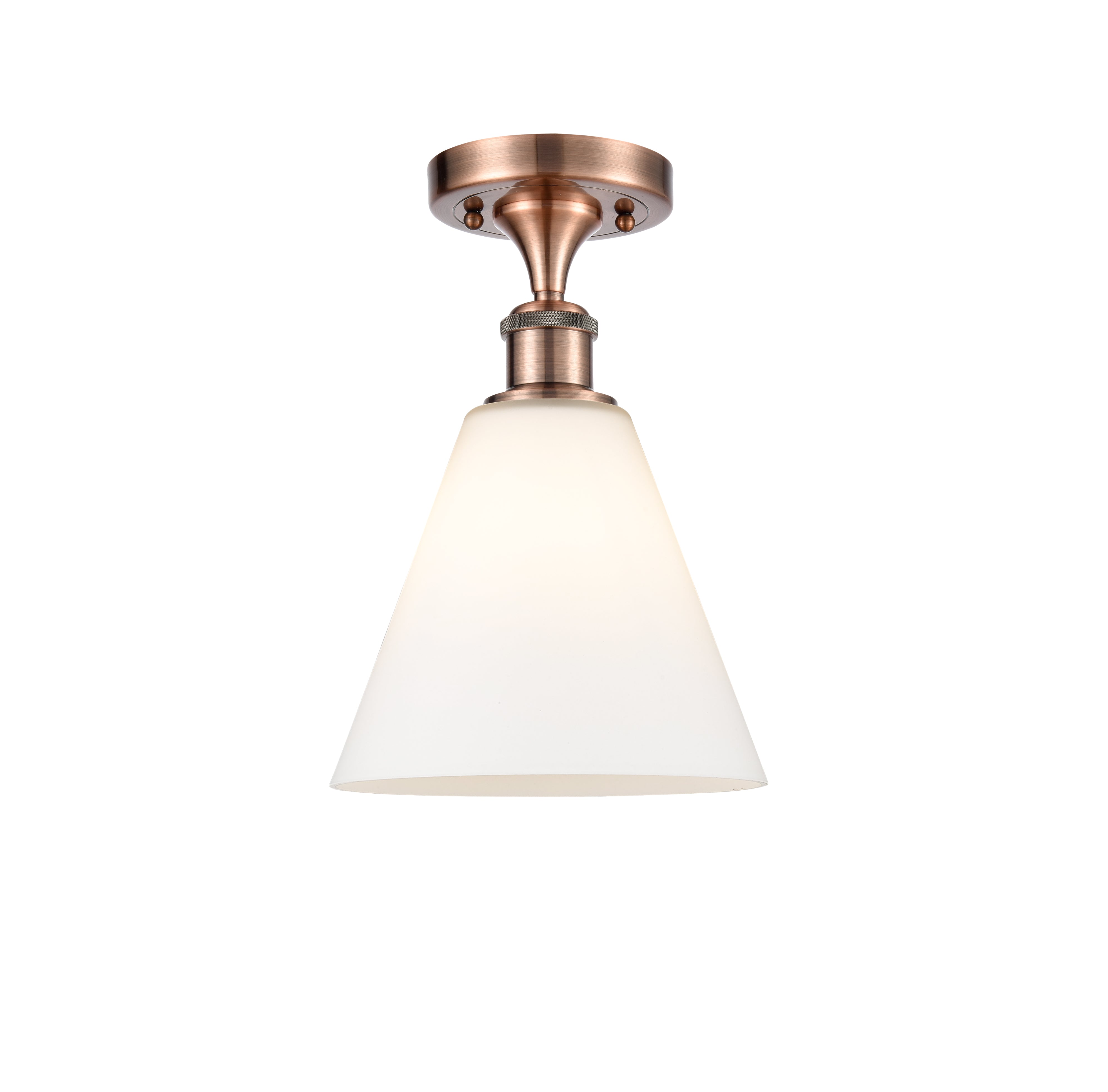 Edison Semi-Flush Mount Brushed Satin Nickel