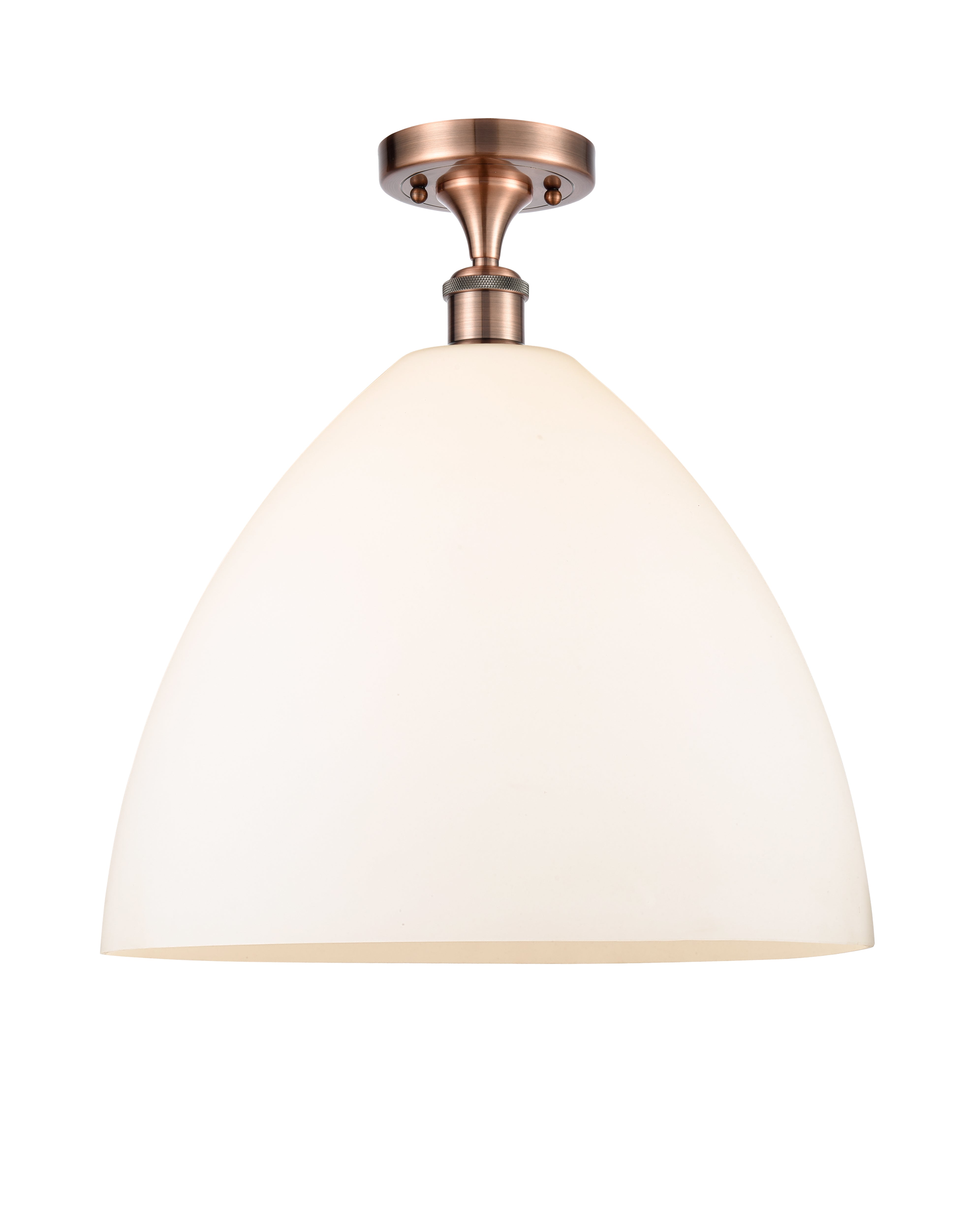 Edison Semi-Flush Mount Brushed Satin Nickel