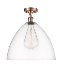 Edison Semi-Flush Mount Brushed Satin Nickel