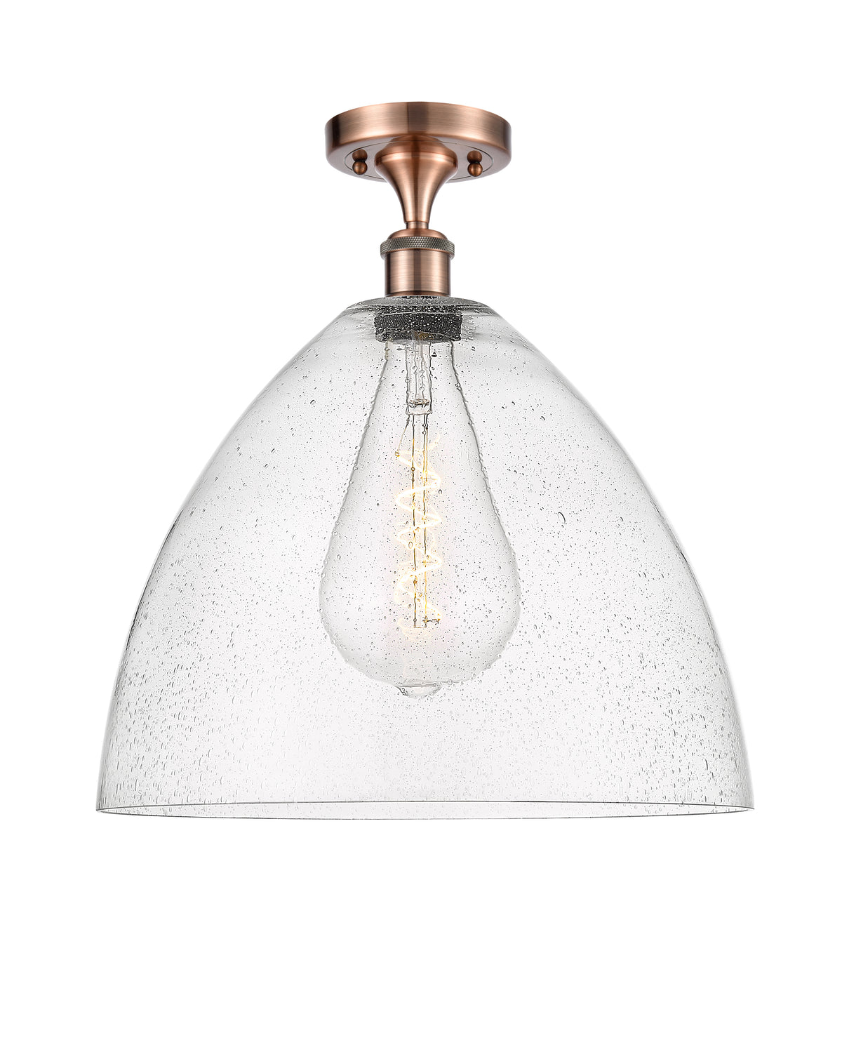 Bristol 16-Inch 1-Light Semi-Flush Mount Dome Shade 17.375-Inch High