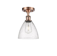 Edison Semi-Flush Mount Brushed Satin Nickel