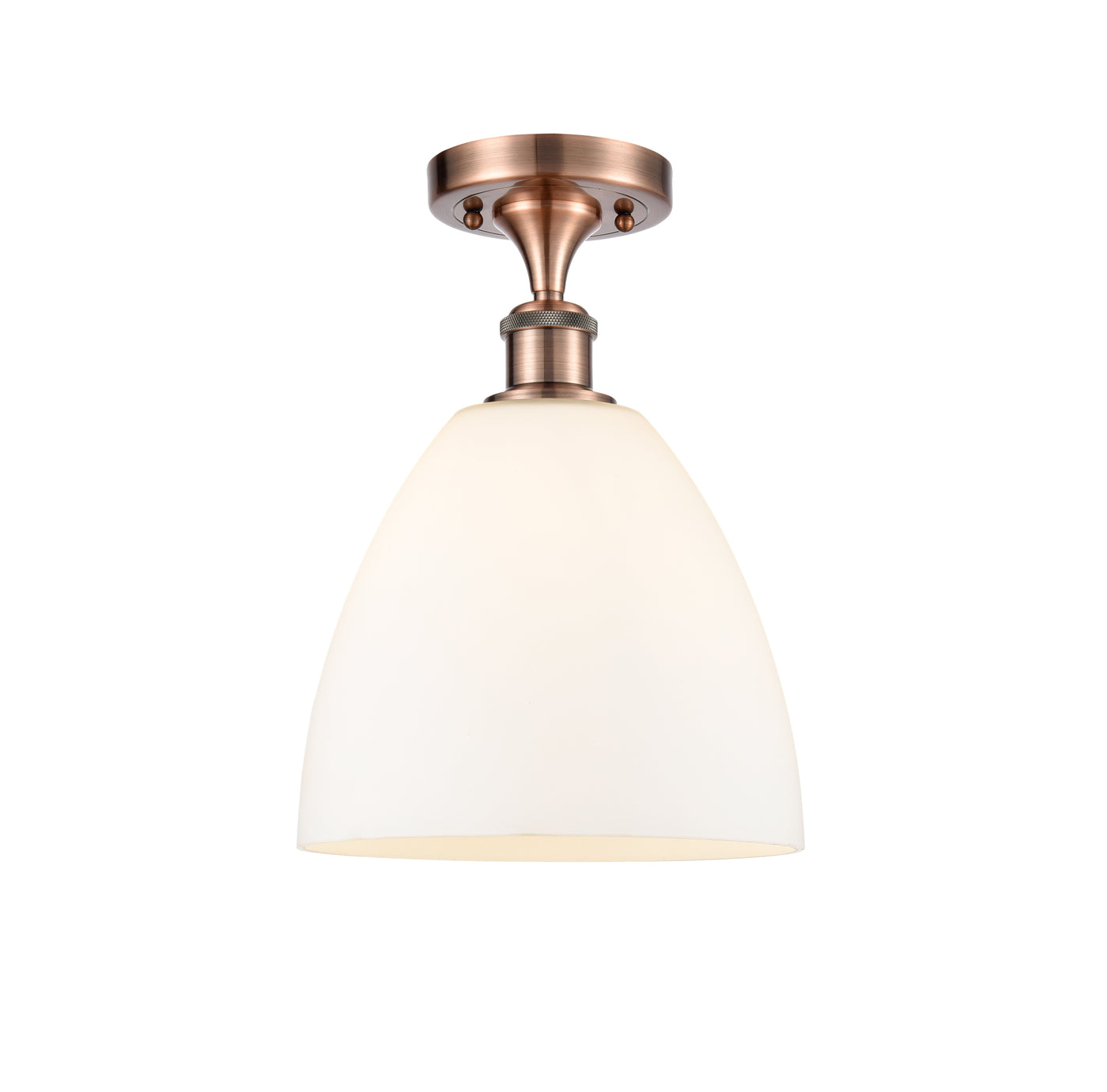 Edison Semi-Flush Mount Brushed Satin Nickel