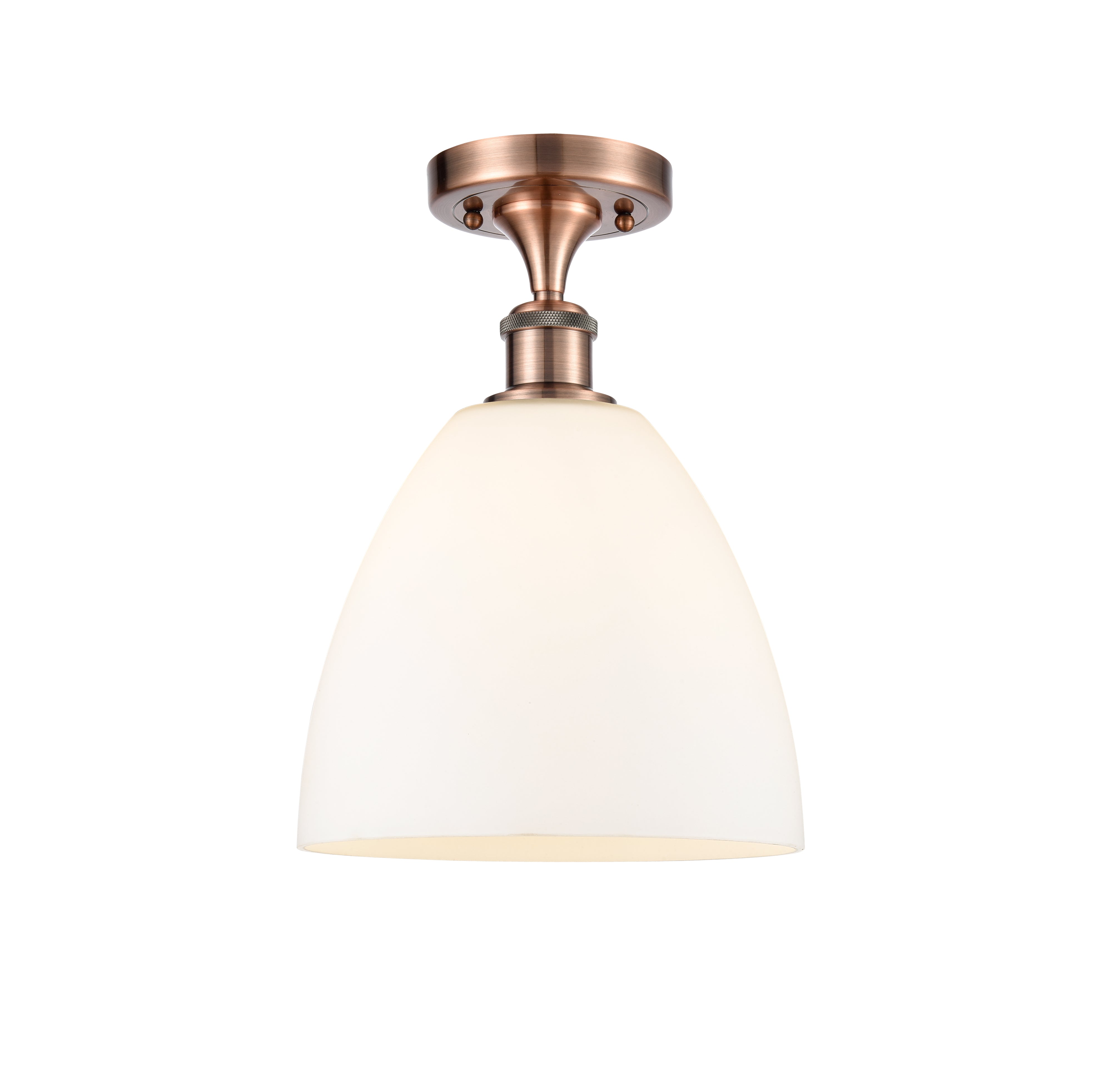 Edison Semi-Flush Mount Brushed Satin Nickel