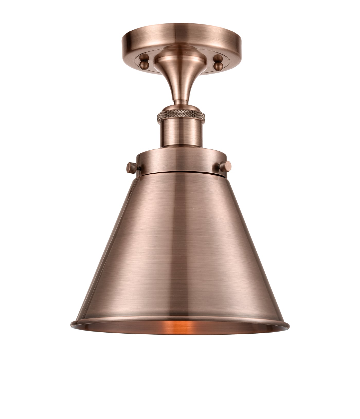 Edison Semi-Flush Mount Solid Brass Steel