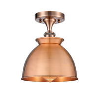 Edison Semi-Flush Mount Brushed Satin Nickel