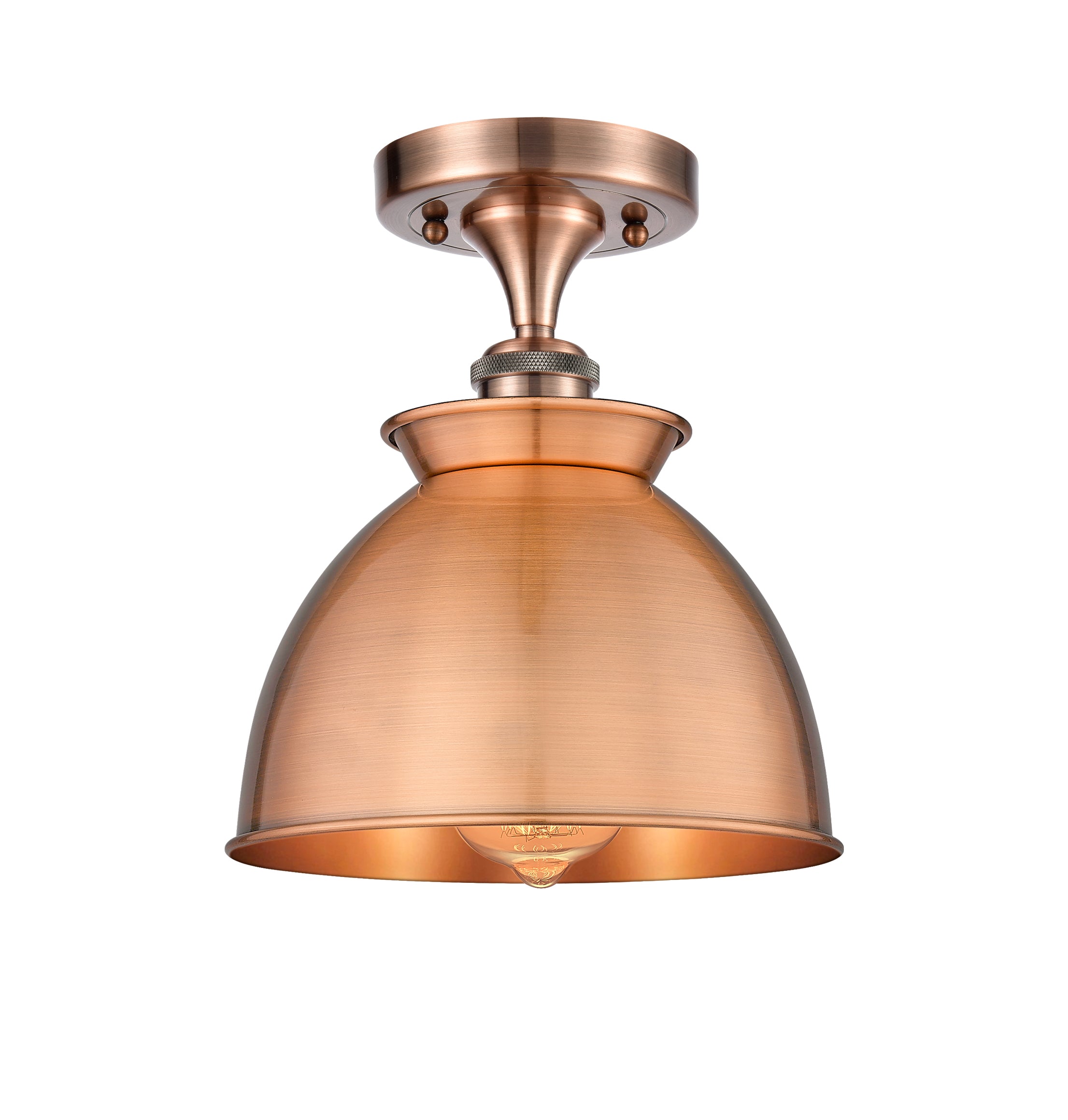 Edison Semi-Flush Mount Brushed Satin Nickel