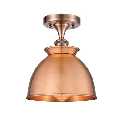 Adirondack 8-Inch 1-Light Semi-Flush Mount 10.5-Inch High
