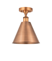 Edison Semi-Flush Mount Brushed Satin Nickel