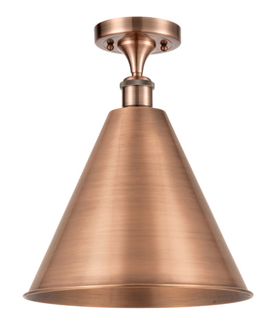 Berkshire Metal 16-Inch 1-Light Semi-Flush Mount 19-Inch High