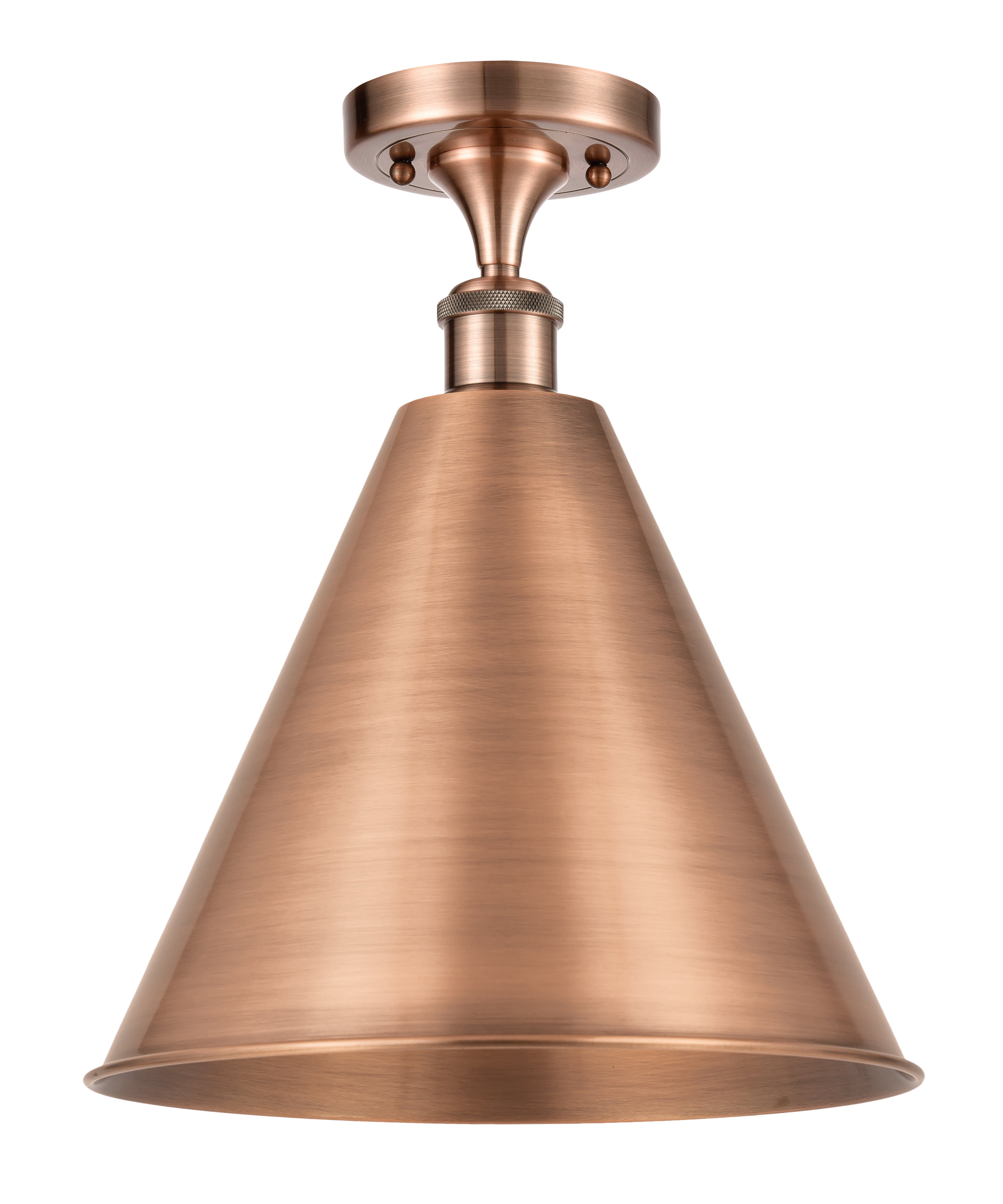 Edison Semi-Flush Mount Brushed Satin Nickel