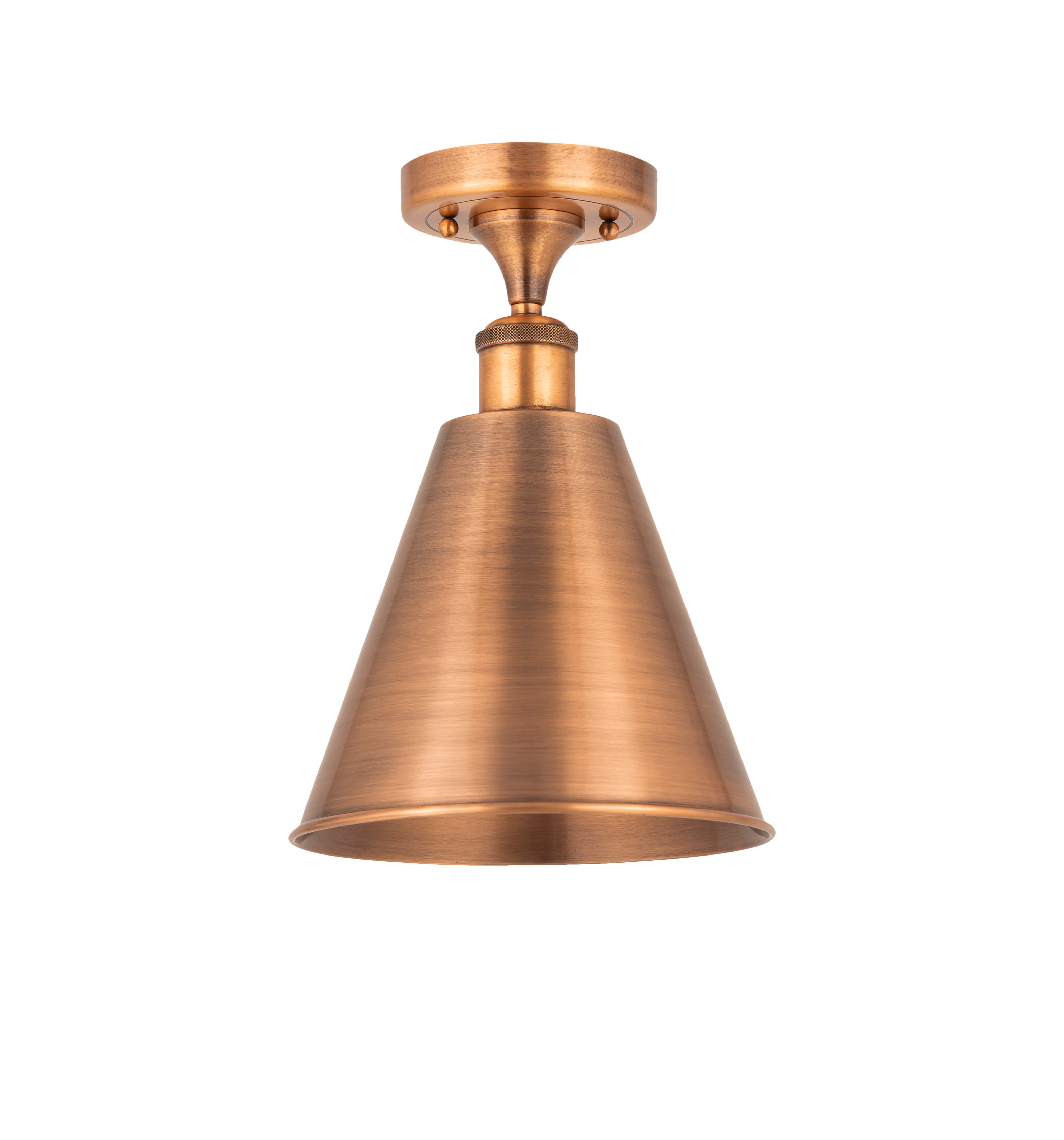 Edison Semi-Flush Mount Brushed Satin Nickel
