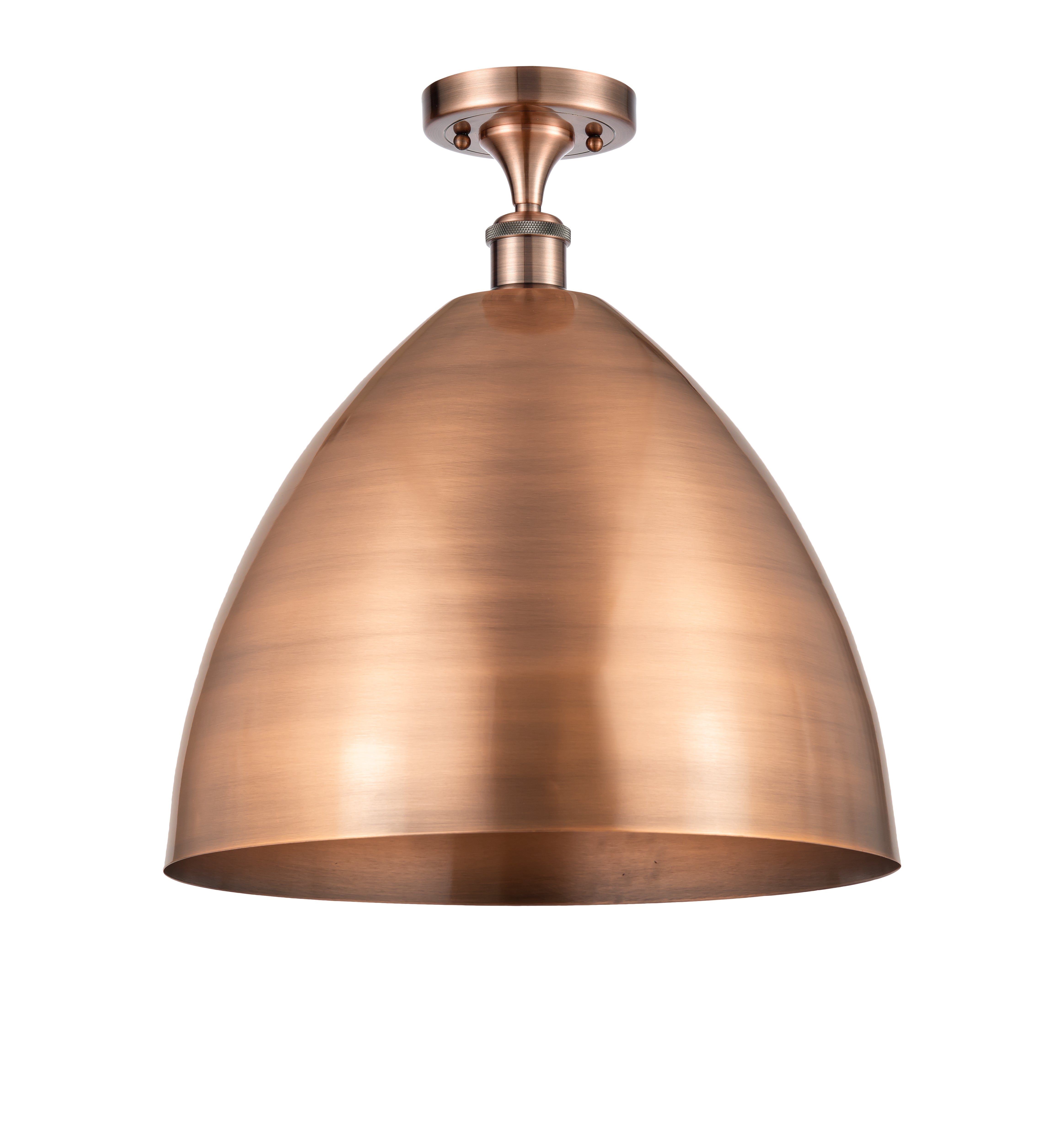Edison Semi-Flush Mount Brushed Satin Nickel