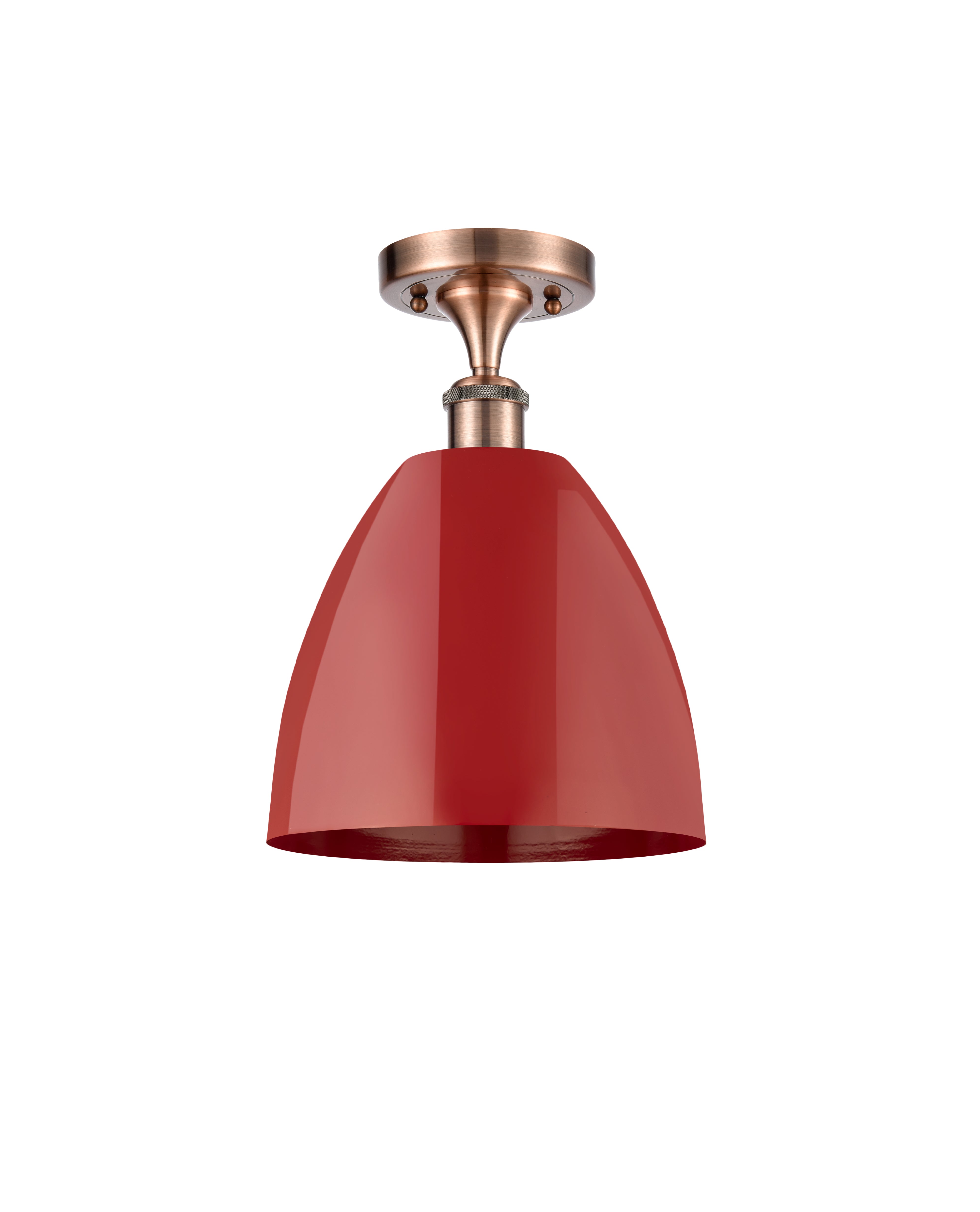 Edison Semi-Flush Mount Satin Nickel Finish