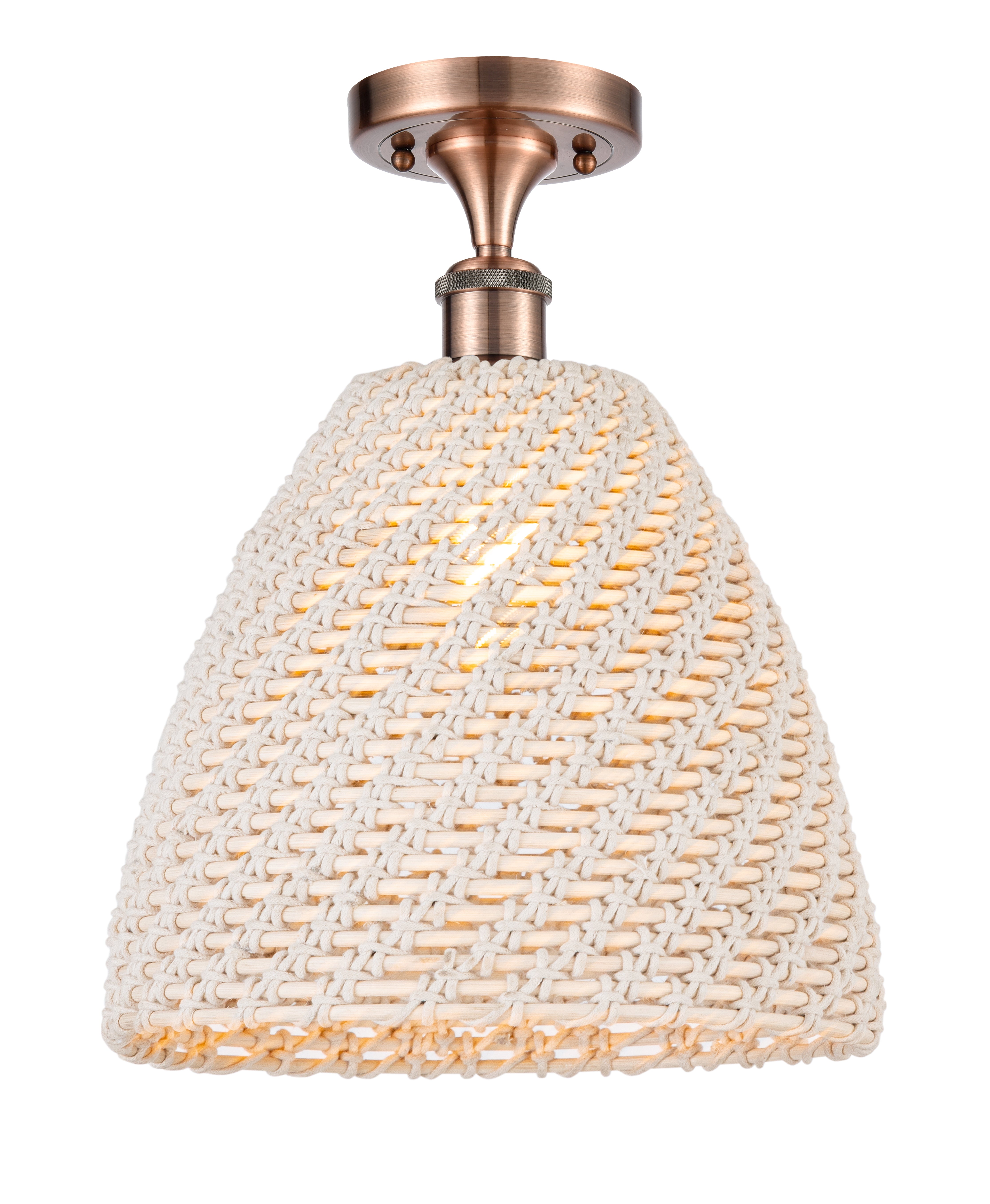 Edison Semi-Flush Mount Brushed Satin Nickel