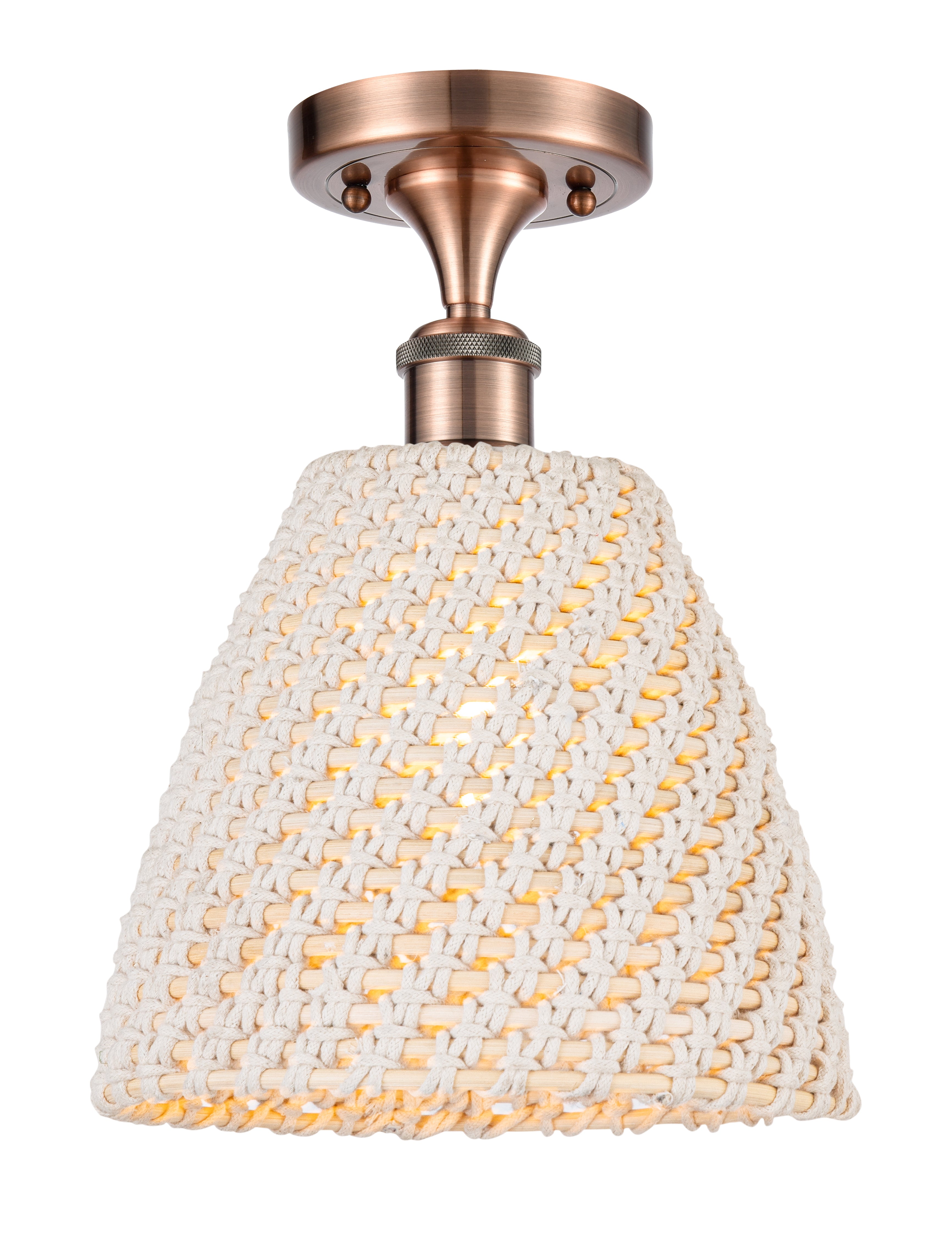 Edison Semi-Flush Mount Brushed Satin Nickel