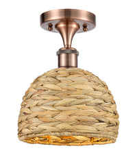 Edison Semi-Flush Mount Brushed Satin Nickel