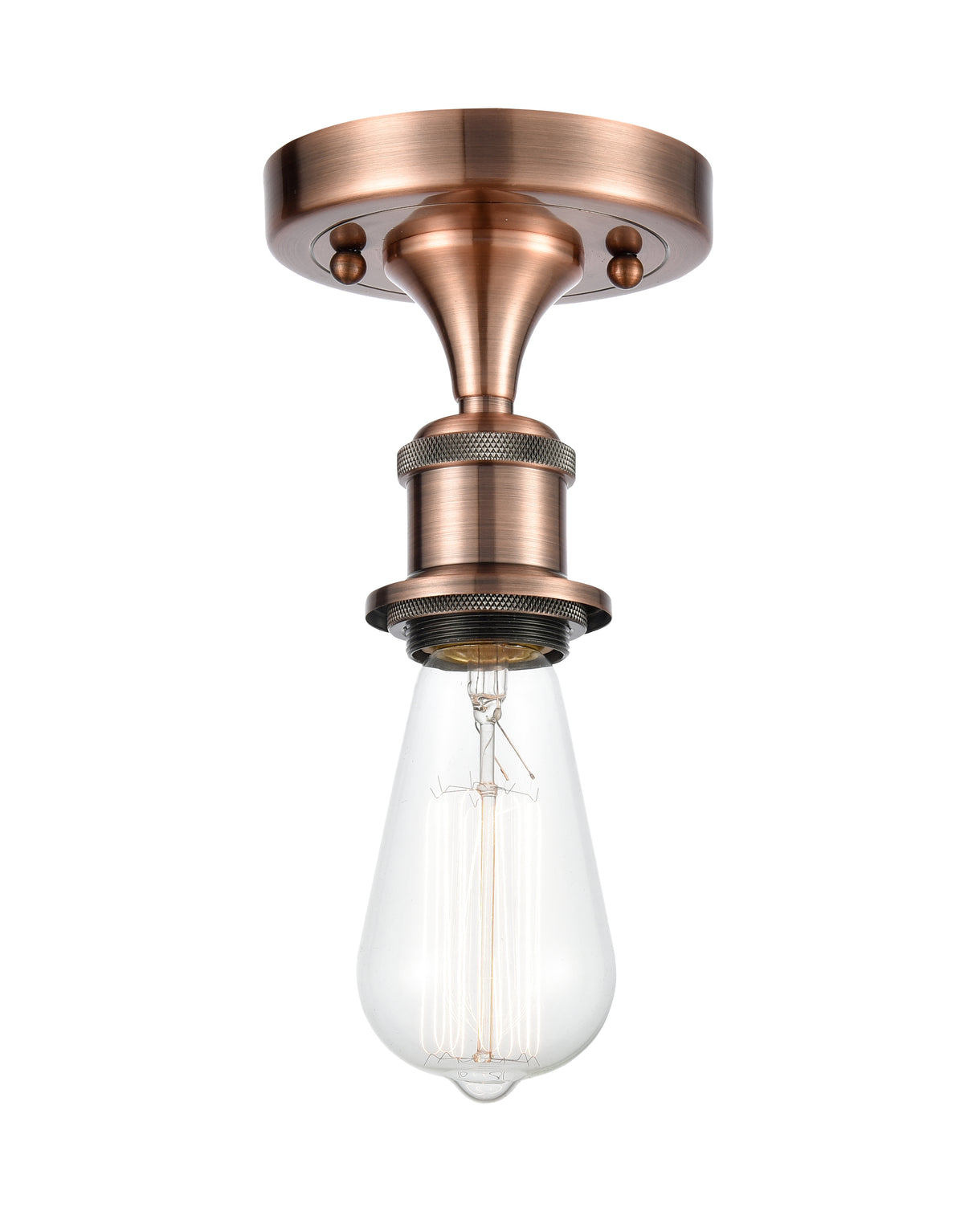 Bare Bulb 2-Inch 1-Light Semi-Flush Mount