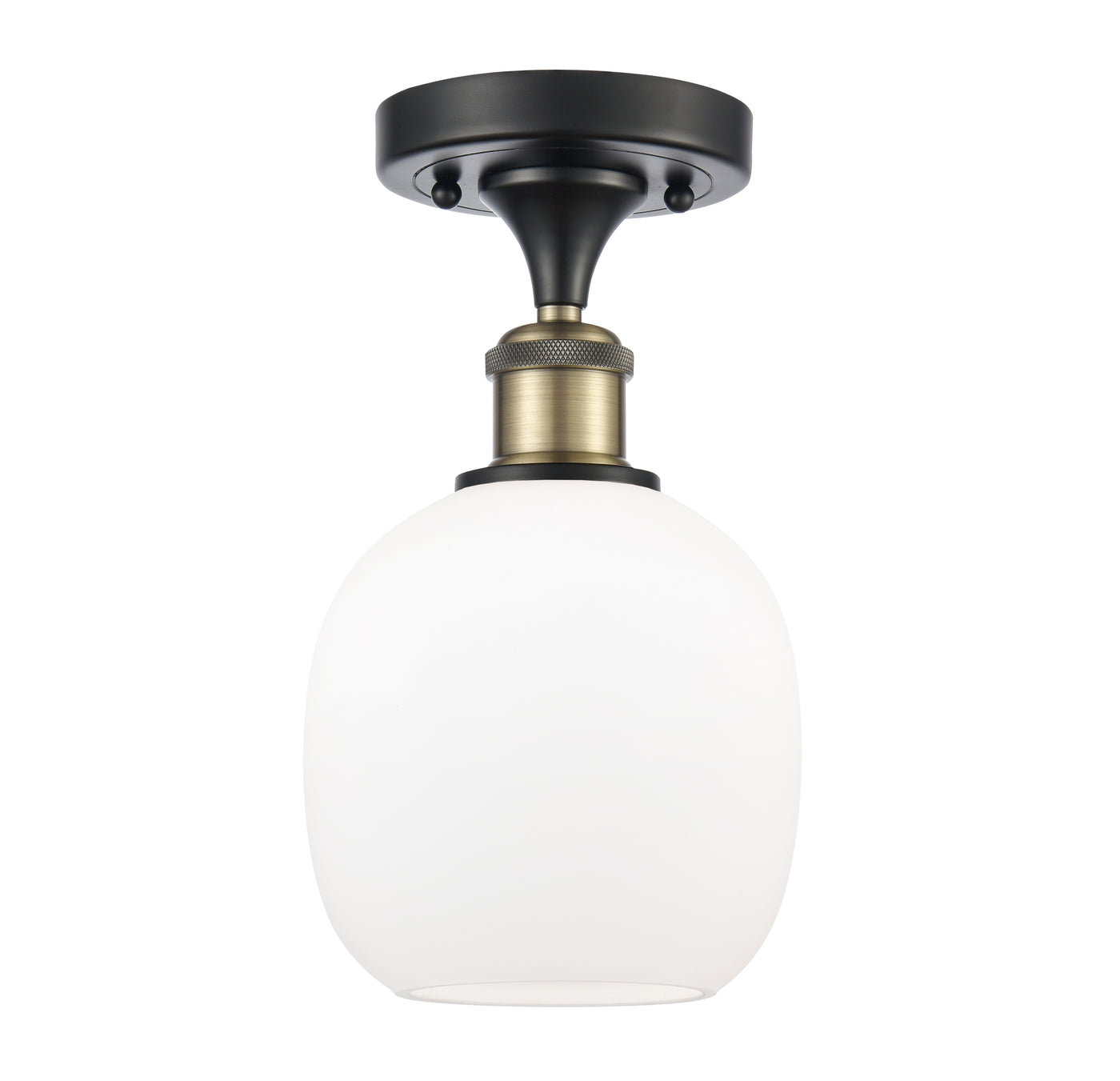 Edison Semi-Flush Mount Brushed Satin Nickel