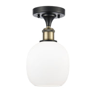 Edison Semi-Flush Mount Brushed Satin Nickel