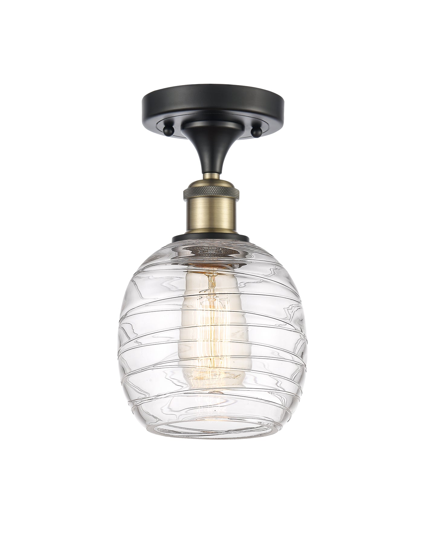 Edison Semi-Flush Mount Brushed Nickel