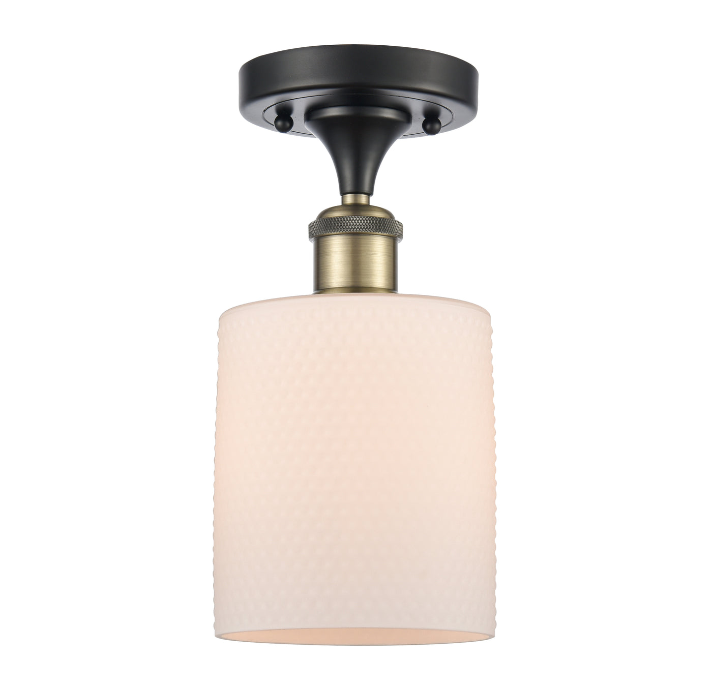 Edison Semi-Flush Mount Brushed Satin Nickel
