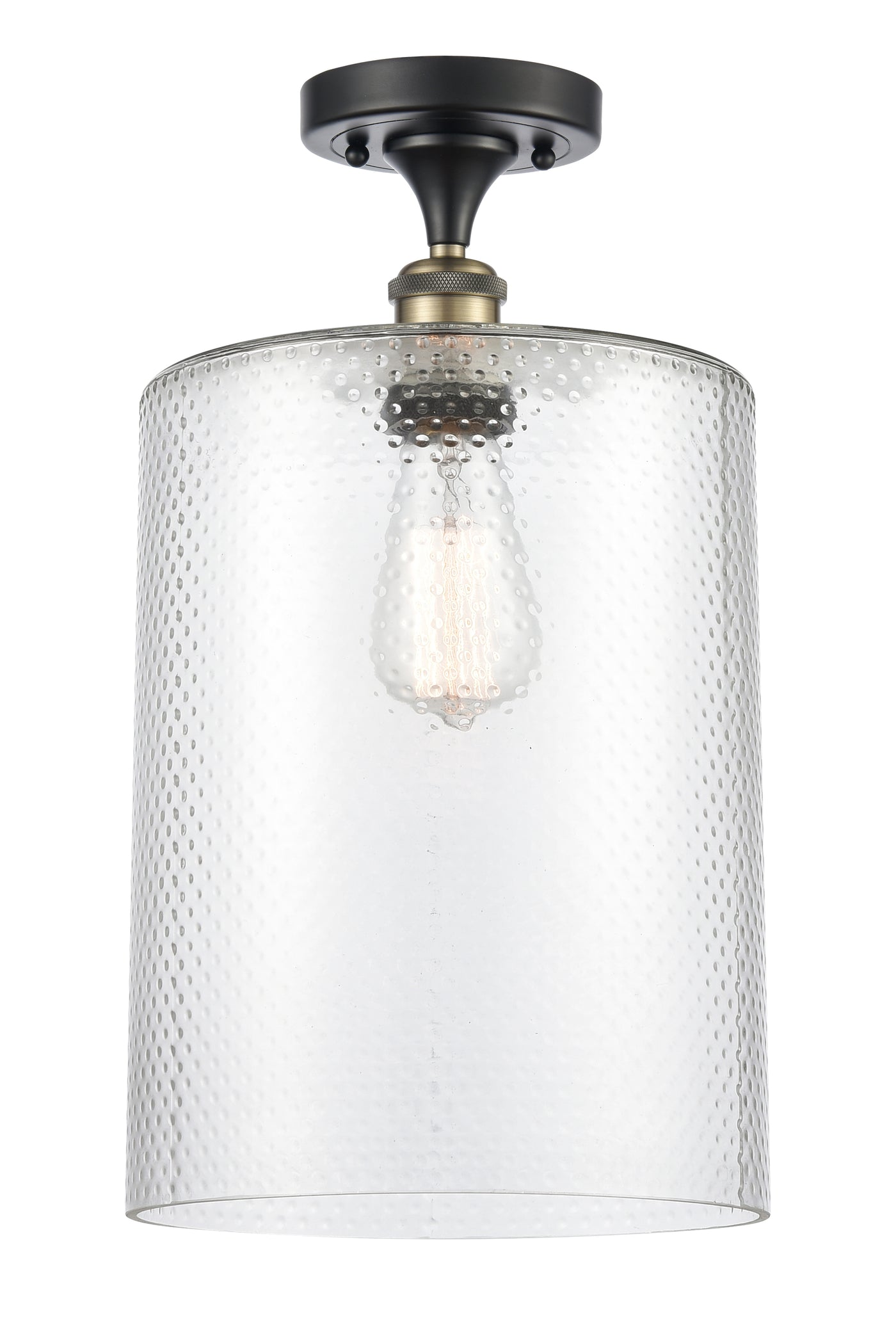 Edison Semi-Flush Mount Brushed Satin Nickel