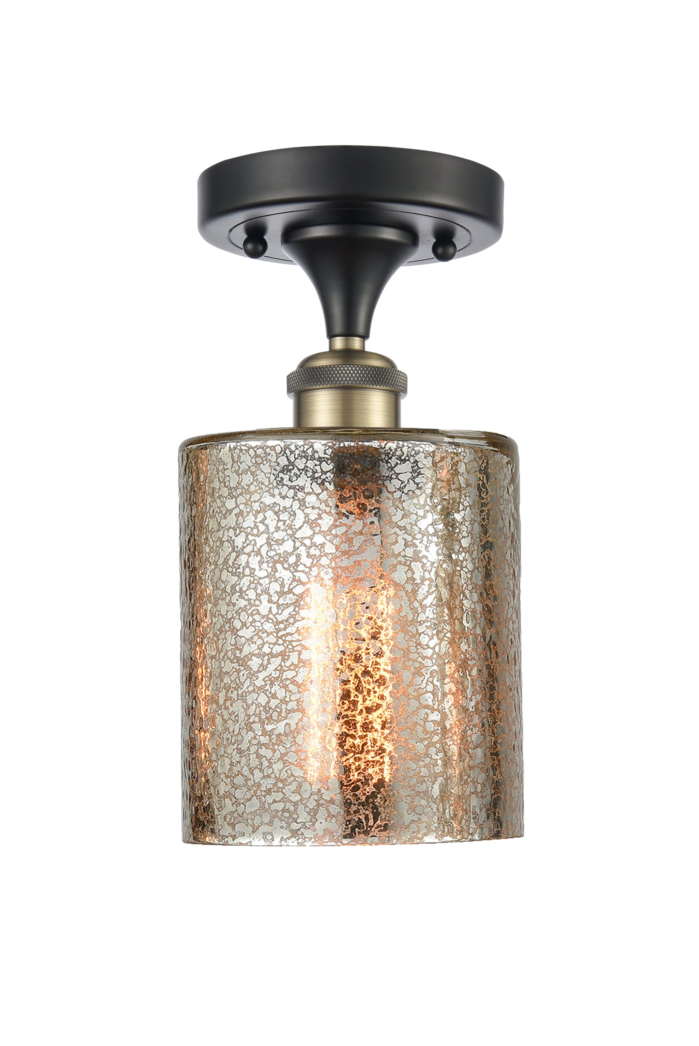 Edison Semi-Flush Mount Brushed Satin Nickel