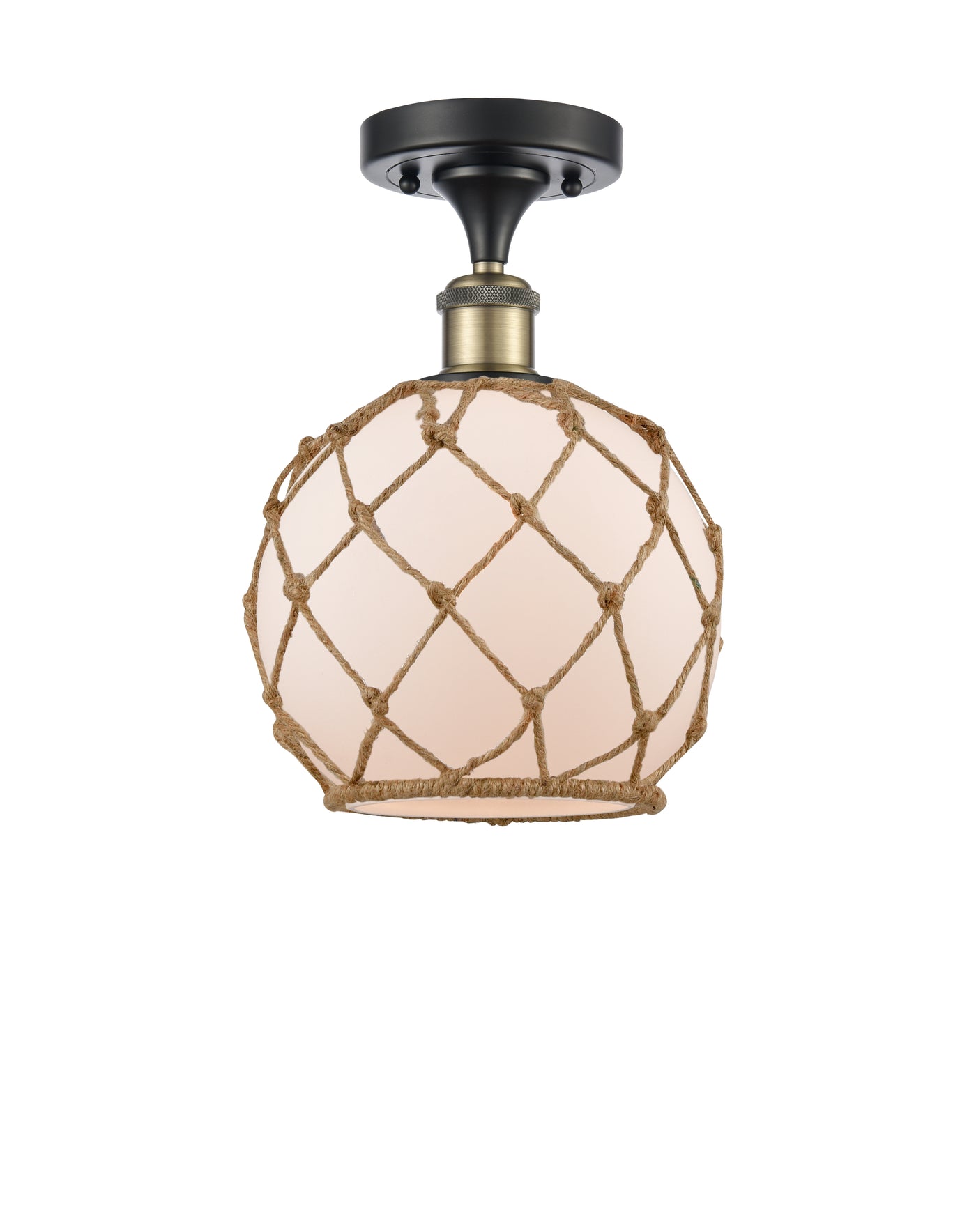 Edison Semi-Flush Mount Brushed Nickel