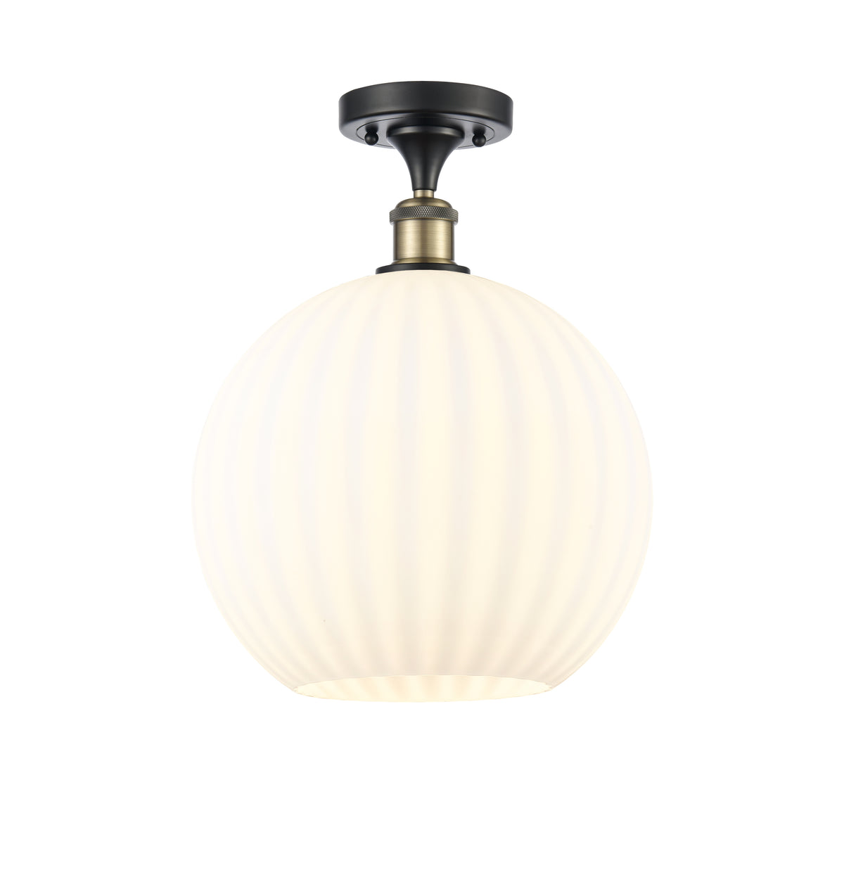12-Inch 1-Light Semi-Flush Mount 15.5-Inch High
