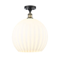 Edison Semi-Flush Mount Brushed Satin Nickel