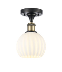 Edison Semi-Flush Mount Brushed Satin Nickel