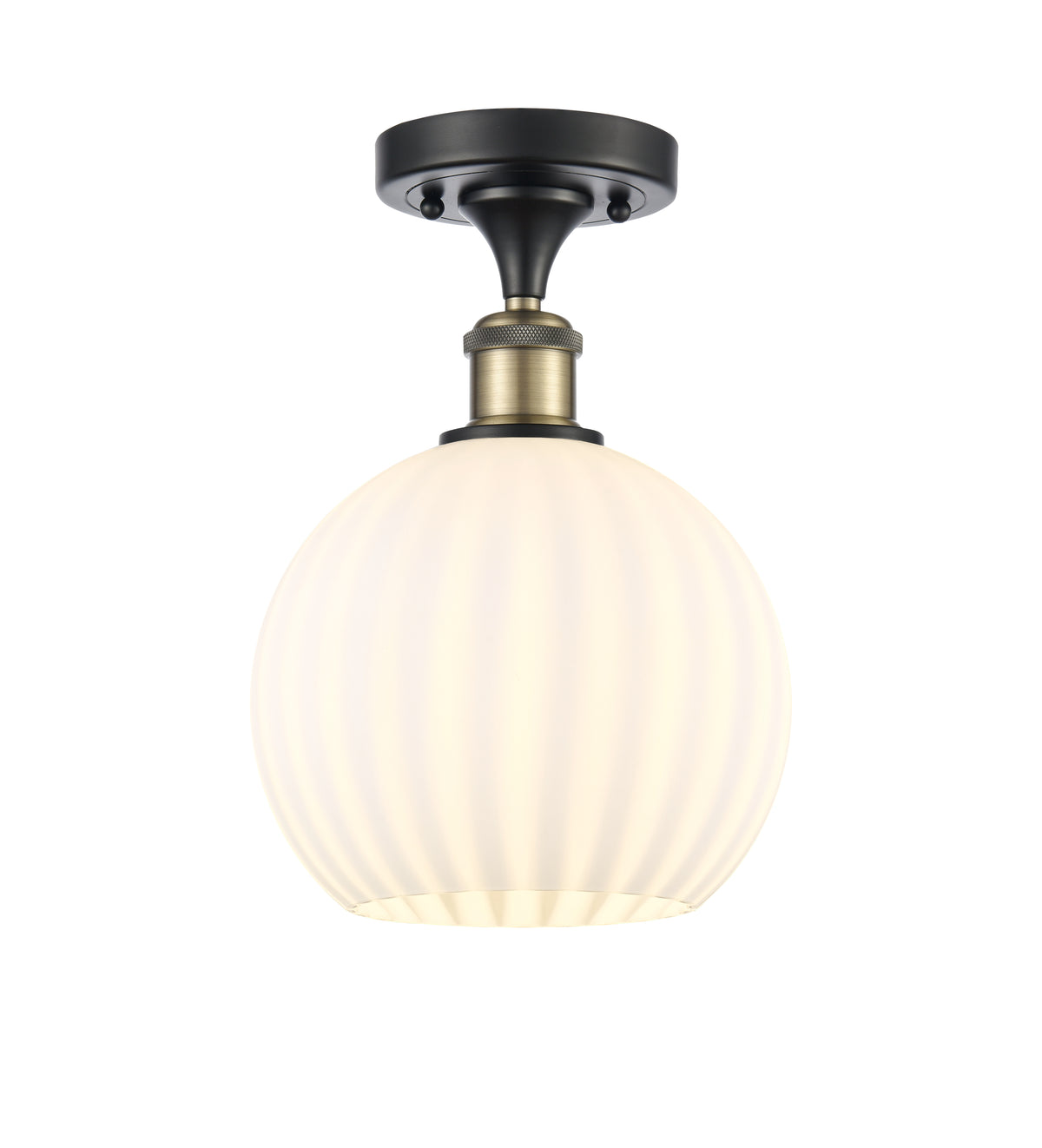 8-Inch 1-Light Semi-Flush Mount 12-Inch High